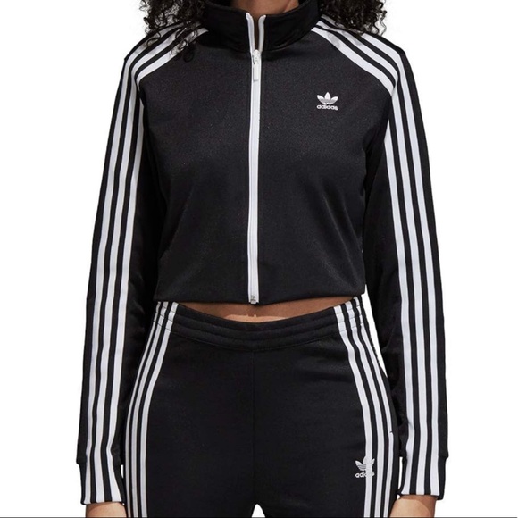 Adidas Original Cropped Track Jacket - Picture 1 of 6